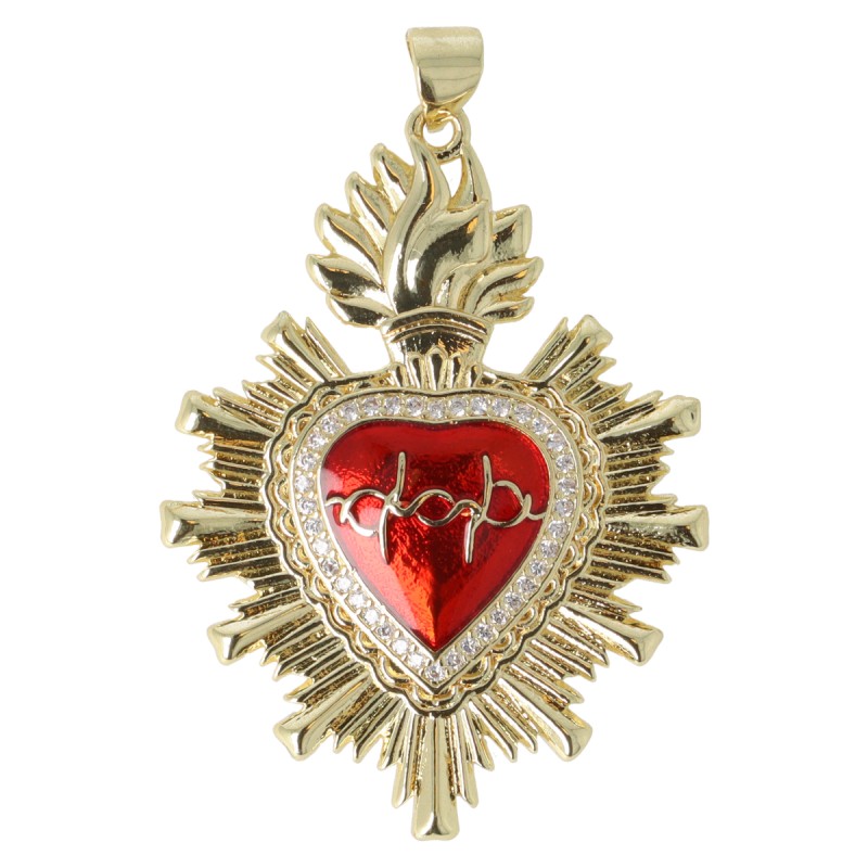 Pendentif de l'EX-VOTO avec OZ, laiton doré supérieur H. 4 cm