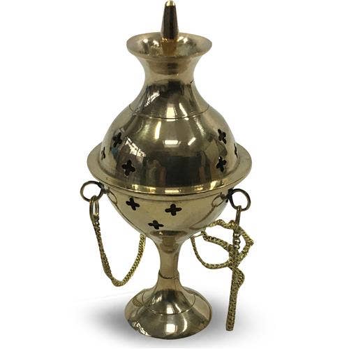 Brûleur d'encens suspendu en cuivre (12,5 cm)
