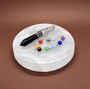 Pendule longue pointe Onyx (chaine en 7 chakras)