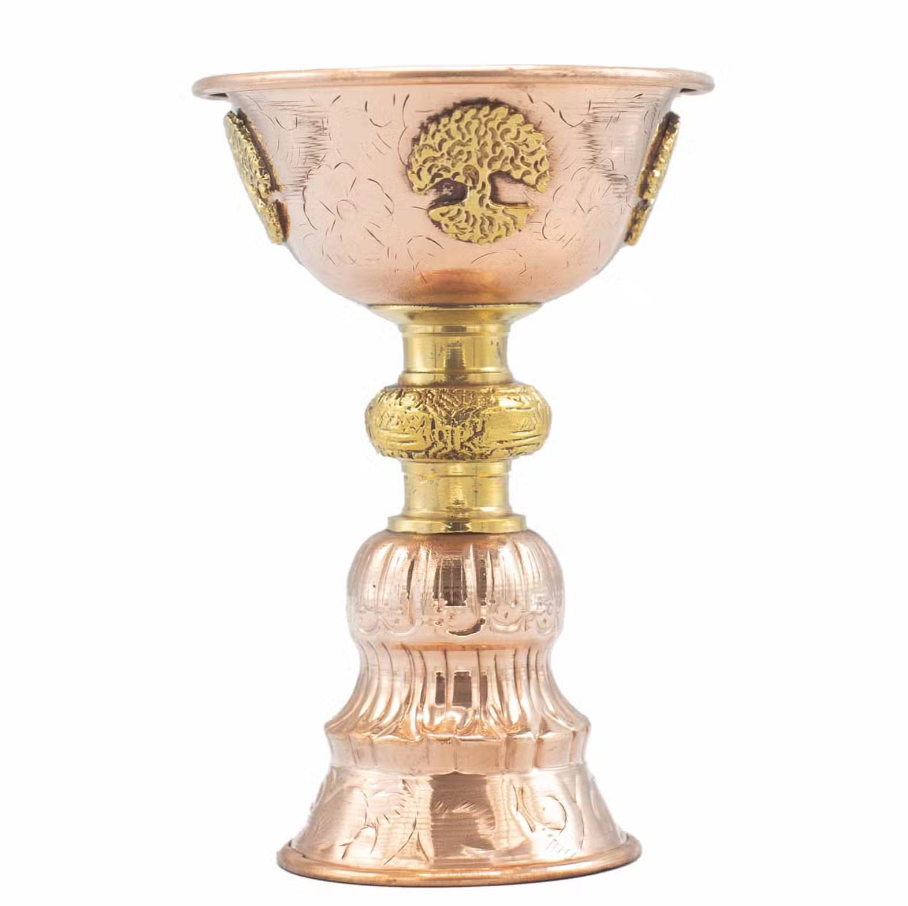 Gobelet Rituel en Cuivre avec Arbre de Vie 10x15cm