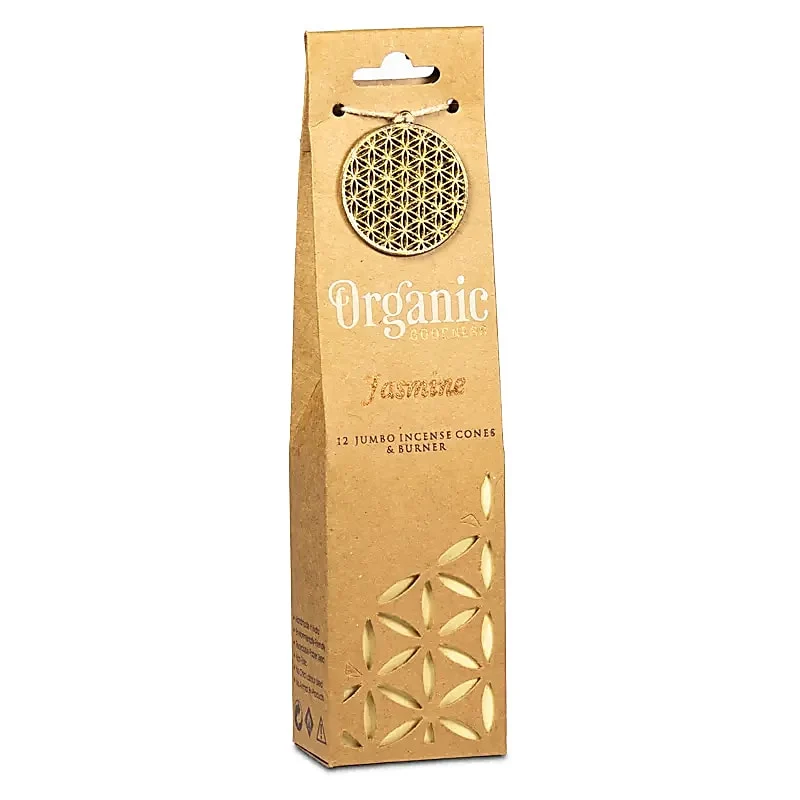 Organic Goodness Cônes déncens Jasmin + brûleur