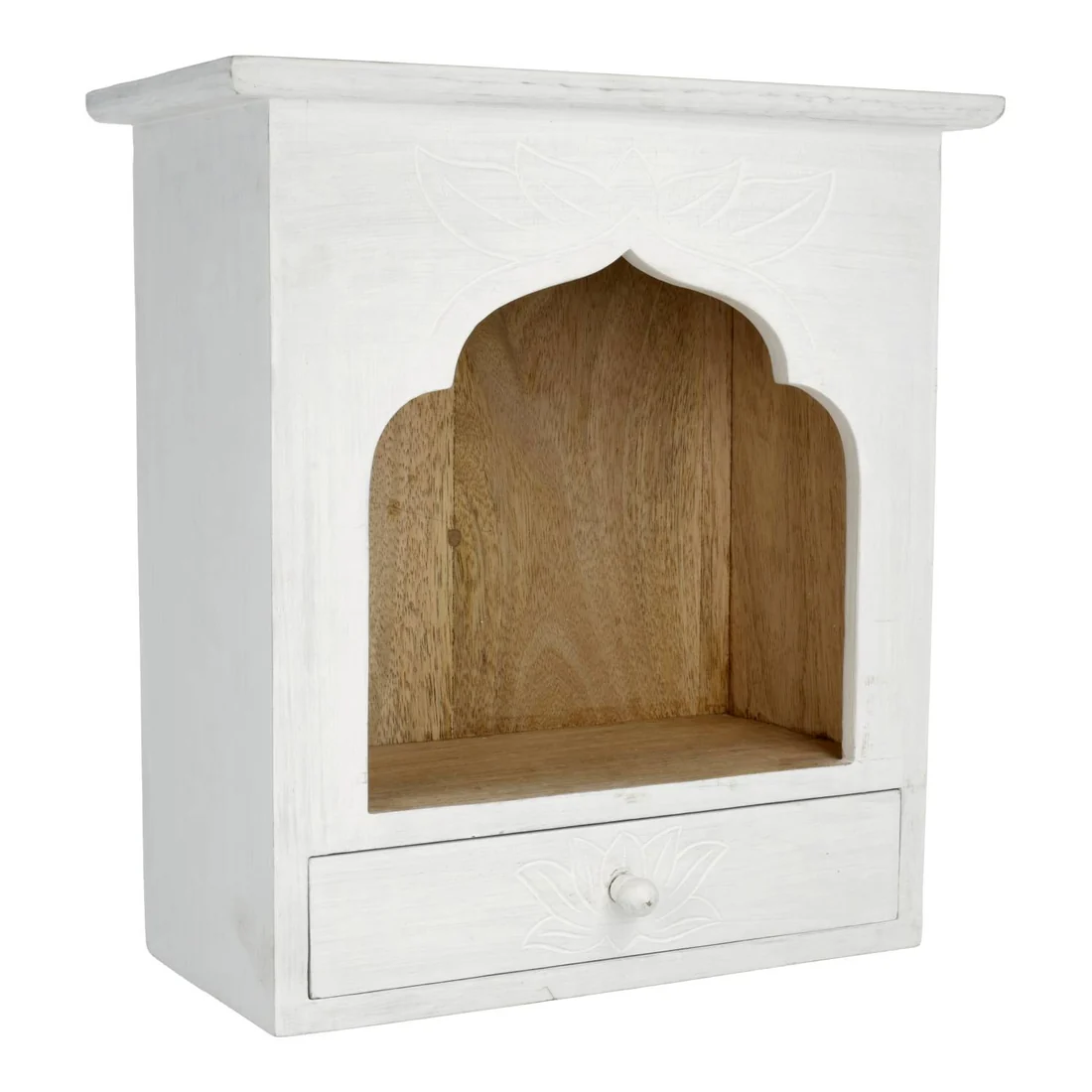 Autel bois de manguier whitewash