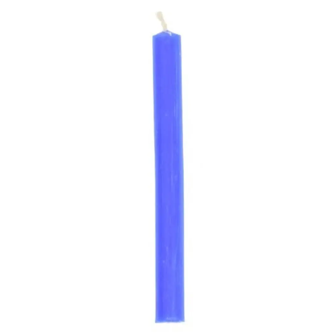 Bougie rituelle fine bleu foncé 15 x 1,5 cm ( 1 pièce)