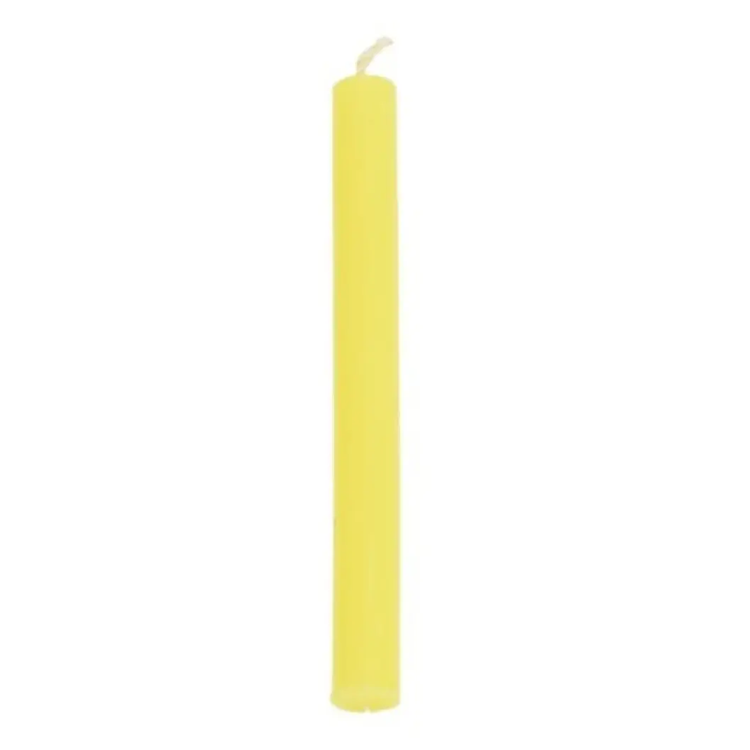 Bougie rituelle jaune 15 x 1,5 cm ( 1 pièce)