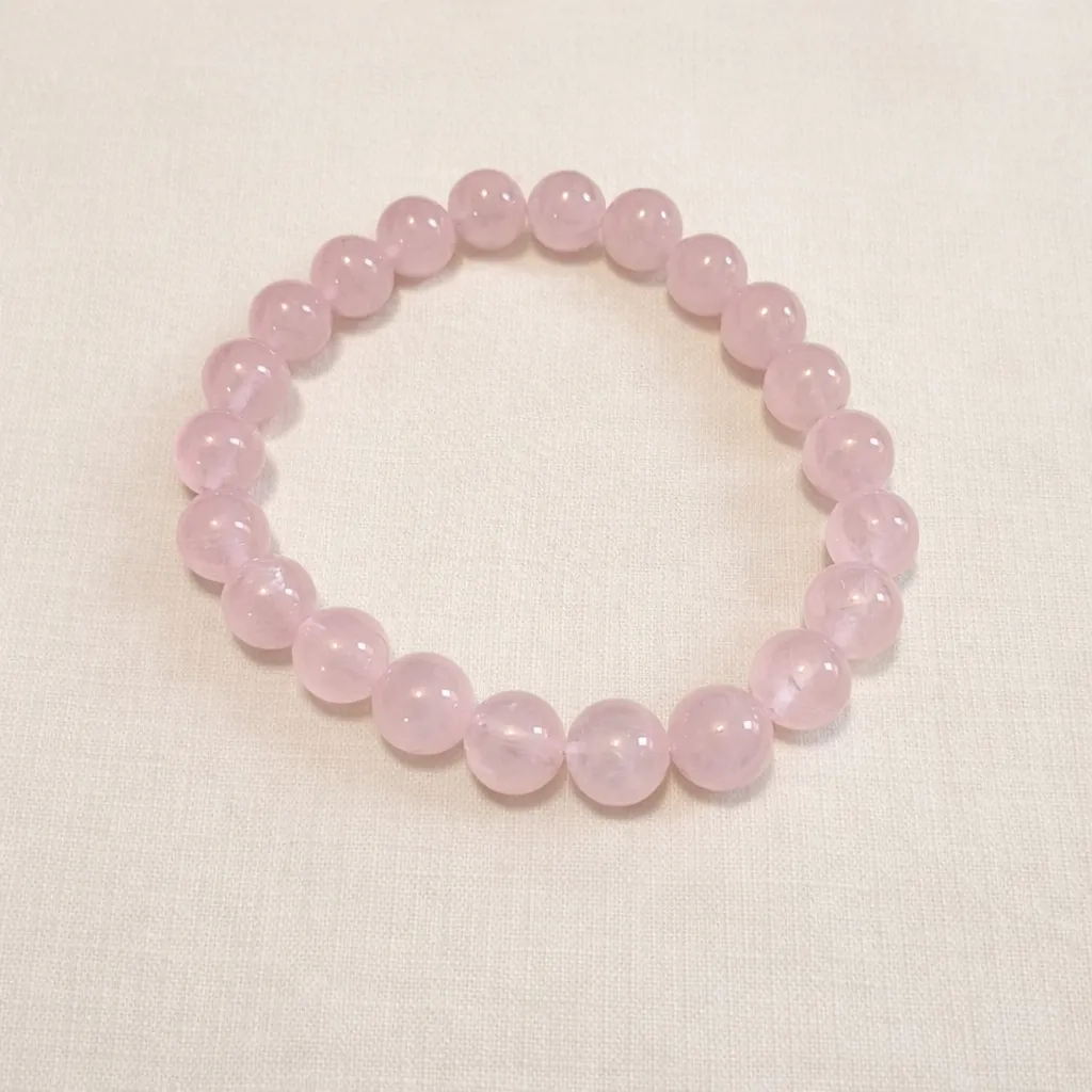 Bracelet Quartz rose - Amour & douceur (8mm)